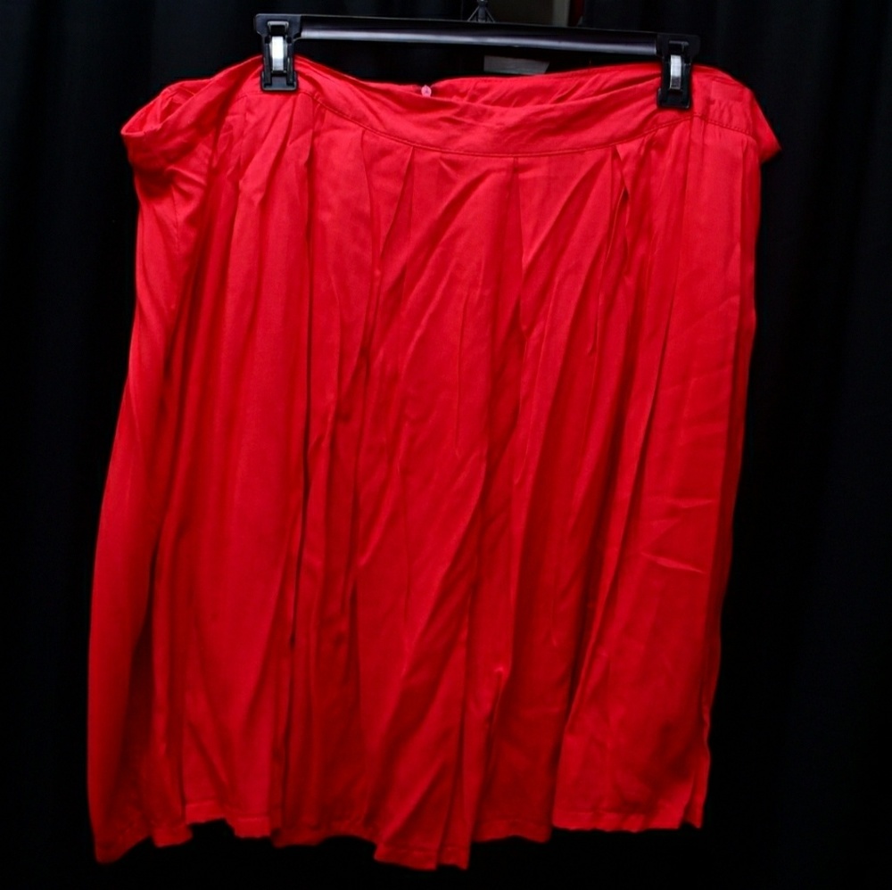 Red Mid Maxi Skirt